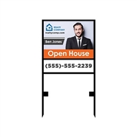 Real Estate Push In Metal Sign Frame Custom Bundle