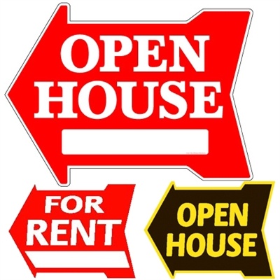 Real Estate Corrugated Arrow Sign