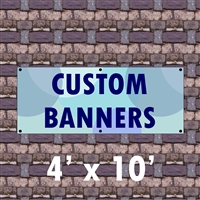 4' x 10 ' Custom Matte Outdoor Banner