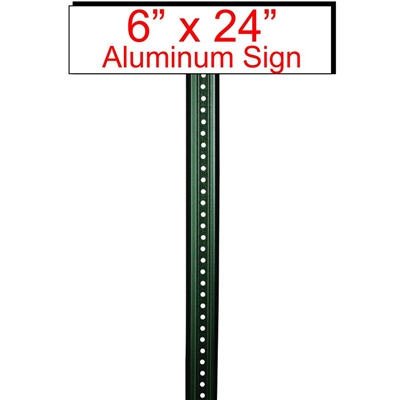 6" x 24" Custom Aluminum Sign