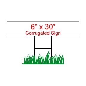 6" x 30" Custom Coroplast Sign Rider