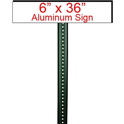 6" x 36" Custom Aluminum Sign