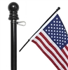 6' Black Aluminum Tangle-Free Flag Pole