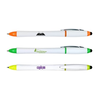 3-in-1 Highlighter & Pen with Stylus | Custom Silk Screen Promotional Pen