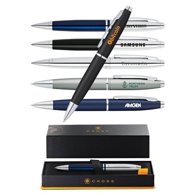 Cross Calais Pen - Silk Screen | Customizable Corporate Gift Pen with Chrome Accents