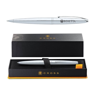 Cross ATX Pure Chrome Ballpoint Pen - Silk Screen | Customizable Luxury Pen