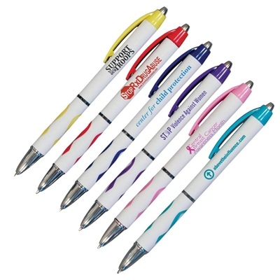 Promotional Awareness Grip Pen | Custom Silk Screen Printing