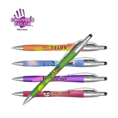 Mood Click Pen with Stylus - Color-Changing Custom Pen | Silk Screen Printing