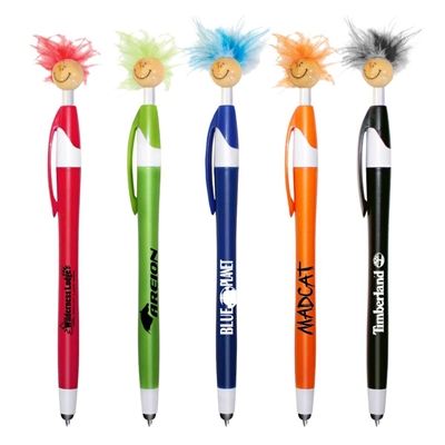 Wild Smilez Click Action Pen with Stylus | Custom Silk Screen Promotional Pen