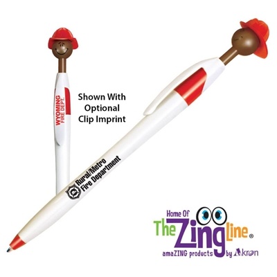 Fire Chief Smilez Pen Dark Tone | Custom Fire Helmet Design Promotional Pen