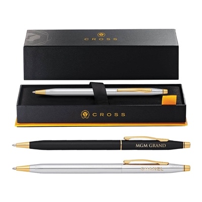 Cross Classic Century Ballpoint Pen w/ 23kt Gold Plated Appointments | Laser Engraved
