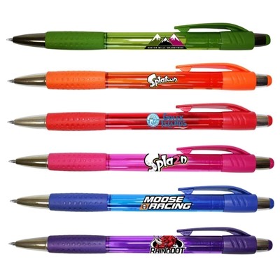 Digital Full Color Mardi Gras Grip Pen | Promotional Custom Pens