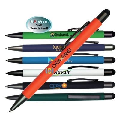 Halcyon Metal Pen/Stylus | Custom Digital Full Color Promotional Pen with Stylus