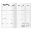 14-Month Monthly Work Planner Refill â€“ Black Ink on White Stock