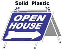 Solid Plastic Open House A Frame 6 Pack - Blue