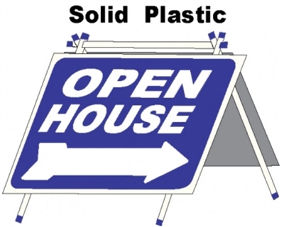 Solid Plastic Open House A Frame 6 Pack - Blue