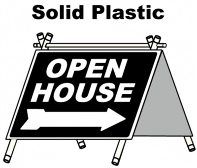 Solid Plastic Open House A Frame 6 Pack - Black