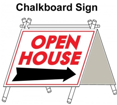 Chalkboard Open House A Frame 6 Pack