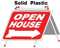 Solid Plastic Open House A Frame 6 Pack - Red