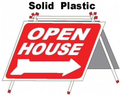 Solid Plastic Open House A Frame 6 Pack - Red