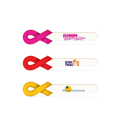 Ribbon Emery Board Full Color Imprint | Custom Promotional Nail File