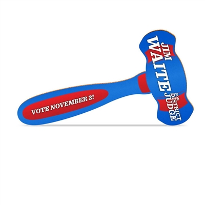 Custom Gavel Shaped Emery Board Full Color Imprint | Promotional Nail Files