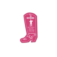 Custom Cowboy Boot Vinyl Jar Opener | Promotional Kitchen Giveaway Made in USA