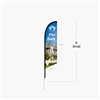 Custom Angled Feather Flag 9 Foot - Single Sided