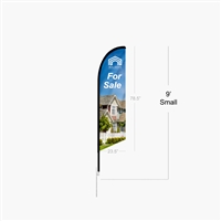 Custom Angled Feather Flag 9 Foot - Single Sided
