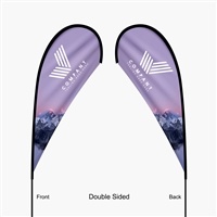 11.2 Foot Teardrop Flags - Durable, Vibrant Dye-Sublimated Custom Flags, Double sided