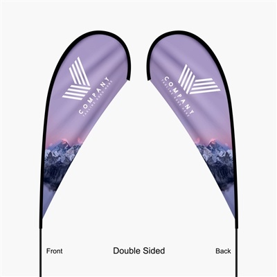 11.2 Foot Teardrop Flags - Durable, Vibrant Dye-Sublimated Custom Flags, Double sided