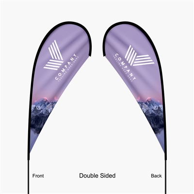 9 Foot Teardrop Flags - Durable, Vibrant Dye-Sublimated Custom Flags, Double sided