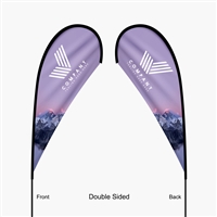 13.5 Foot Teardrop Flags - Durable, Vibrant Dye-Sublimated Custom Flags, Double sided