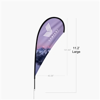 Teardrop Flags - Durable, Vibrant Dye-Sublimated Custom Flags 11.2 foot