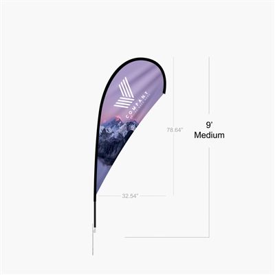 Teardrop Flags - Durable, Vibrant Dye-Sublimated Custom Flags 9 foot