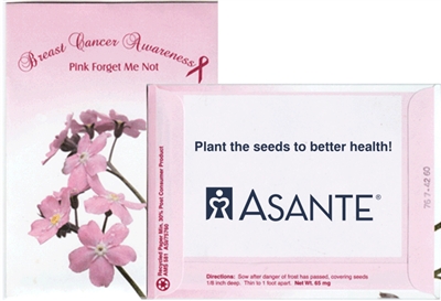 Breast Cancer Awareness Custom Printed Seed Packets