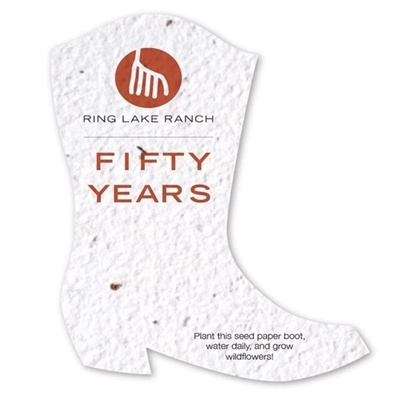 Custom Boot Shaped Seed Paper with 1 Sided Imprint | Eco-Friendly Promotional Product