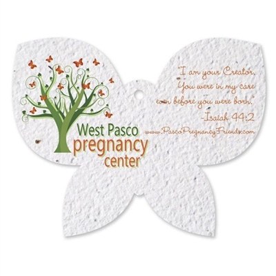 Butterfly Shaped Seed Paper with | 1 Sided Imprint | Eco-Friendly Promotional Product
