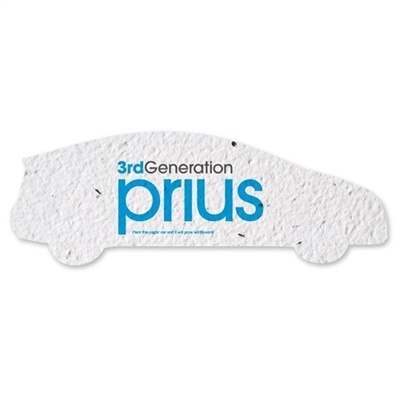 Car Shaped Seed Paper | 1 Sided Imprint | Eco-Friendly Promotional Product