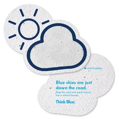 Cloud Shaped Seed Paper | Custom Eco-Friendly Promo Item