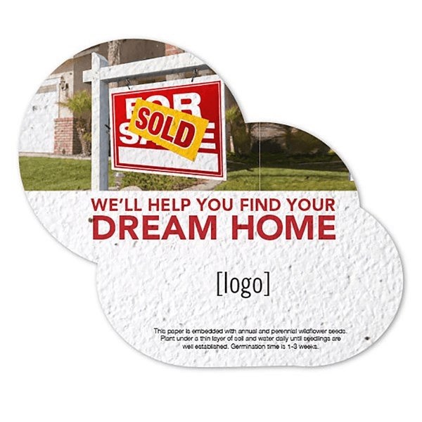 Cloud Shaped Seed Paper | Custom 2 Sided Eco-Friendly Promo Item