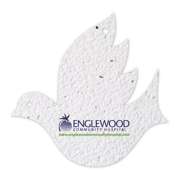 Dove Shaped Seed Paper | Custom 2 Sided Eco-Friendly Promo Item
