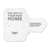 Custom Key Shaped Seed Paper | 2 Sided Imprint | Eco-Friendly Promotional Gift