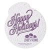 Ornament Shaped Seed Paper | Custom 2 Sided Imprint | Wildflower Seeds