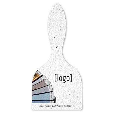 Paintbrush Shaped Seed Paper | Custom 2 Sided Imprint | Wildflower Seeds