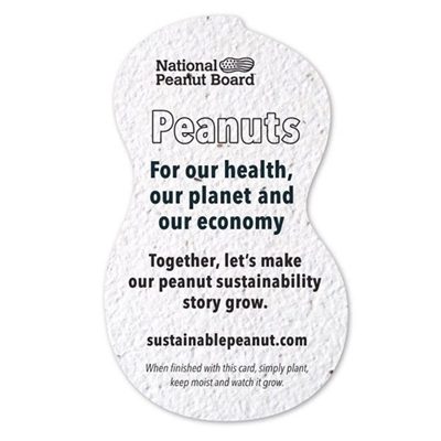 Peanut Shaped Seed Paper | Custom 1 Sided Imprint | Wildflower Seeds