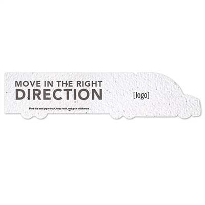 SemiTruck Shaped Seed Paper | Custom 2 Sided Imprint | Wildflower Seeds