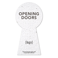 Custom Key Shaped Seed Paper | 1 Sided Imprint | Eco-Friendly Promotional Product