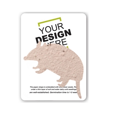 Seed Paper Armadillo Shape Gift Pack | Customizable Eco-Friendly Gift | Wildflower Seeds