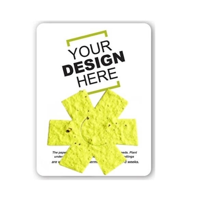 Seed Paper Asterisk Shape Gift Pack | Custom Card | Eco-Friendly Promotional Gifts